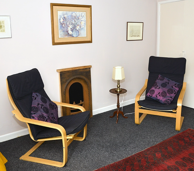 A calm and welcoming therapy room at St Giles Therapy Practice